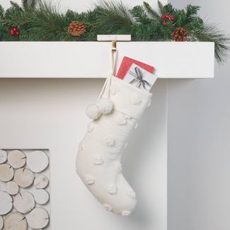 Woven Christmas Stocking with Raised Dot Detail Ivory - Wondershop™ | Target