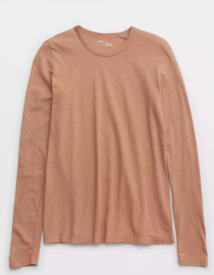 Aerie Long Sleeve Crewneck T-Shirt | Aerie