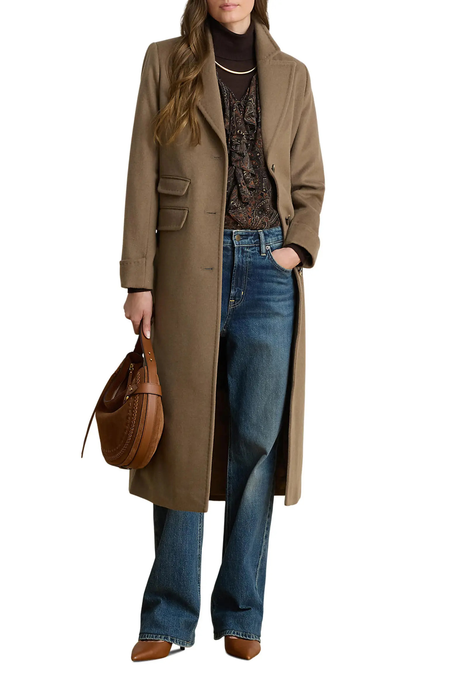 Longline Wool Blend Reefer Coat (Women) | Nordstrom | Nordstrom