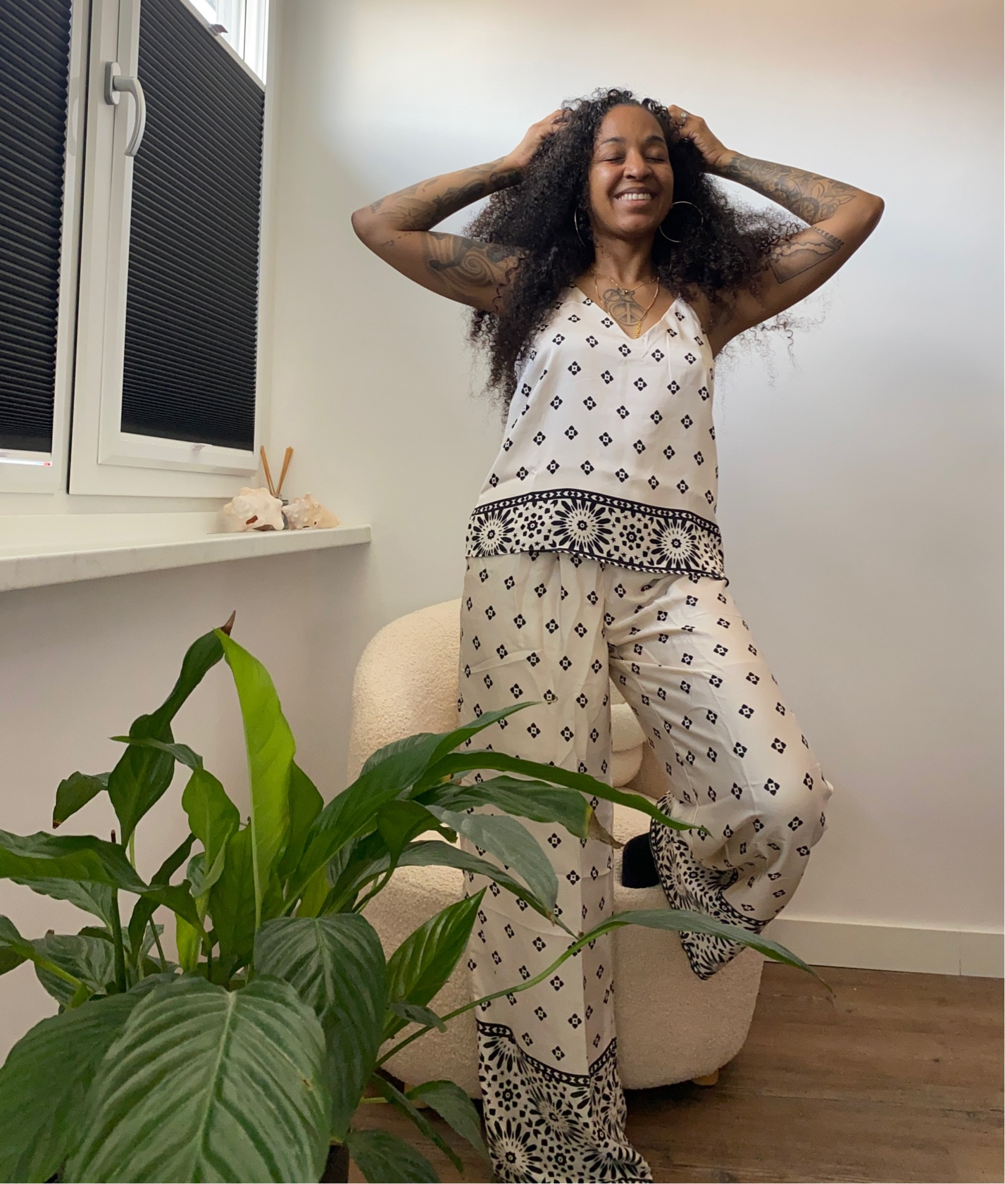 How cute is this H&M set! 
I would recommend sizing up for the pants. #h&m this set is on sale now. 
#summerfinds #set #satin 

#LTKFind #LTKsalealert #LTKstyletip