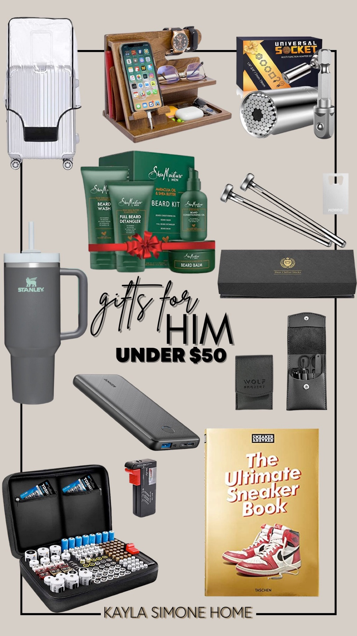 Don’t forget about the men! His own Stanley cup, a universal socket wrench, or a portable battery pack would be great under the tree! 

#LTKGiftGuide #LTKmens #LTKHoliday