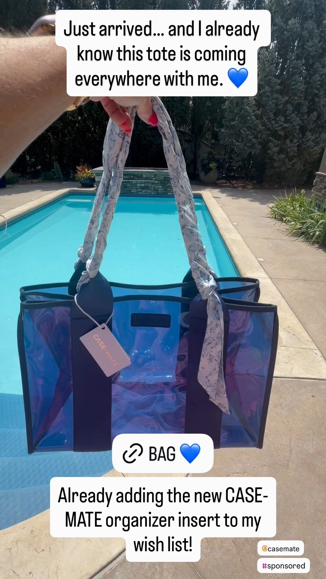 Tote Bag 

Just arrived… and I already know this tote is coming everywhere with me. 💙

I can definitely see why everyone has been talking about the CASE-MATE Jelly Tote. It’s lightweight, easy to wipe clean, roomy enough for travel, and the iridescent finish is even prettier in person.

In the next few weeks this bag is coming with me to: 
✨ College move-in
✨ Beach & Pool Days 
✨ Airline travel
✨ Volleyball matches 
✨ And I already know it’ll  make the cutest gift for girlfriends and college students.

I’m also eyeing their new organizer insert because I think it would make this bag even more functional.

Would you use this as a travel tote, beach bag, or everyday bag? Comes in several colors. 

Hashtags

#CaseMate #CaseMatePartner #JellyTote #TravelStyle #TravelEssentials #BeachBag #PoolBag #CollegeMoveIn #CollegeEssentials #DormLife #RushStyle #SororityRecruitment #VacationStyle #GiftIdeas #LTKStyle #AmazonFinds #TravelBlogger #ResortStyle 
#SummerAccessories #CollegeMom #sponsored 

CASE-MATE Jelly Tote
Jelly Tote
Clear tote bag
Travel tote
Beach bag
Pool bag
Everyday tote
Weekend getaway bag
Lightweight tote
Waterproof tote
Carryall tote
Vacation bag 
Dorm bag
Rush bag 
College game day tote
Sorority rush bag 
Gift ideas for her

#LTKTravel #LTKU