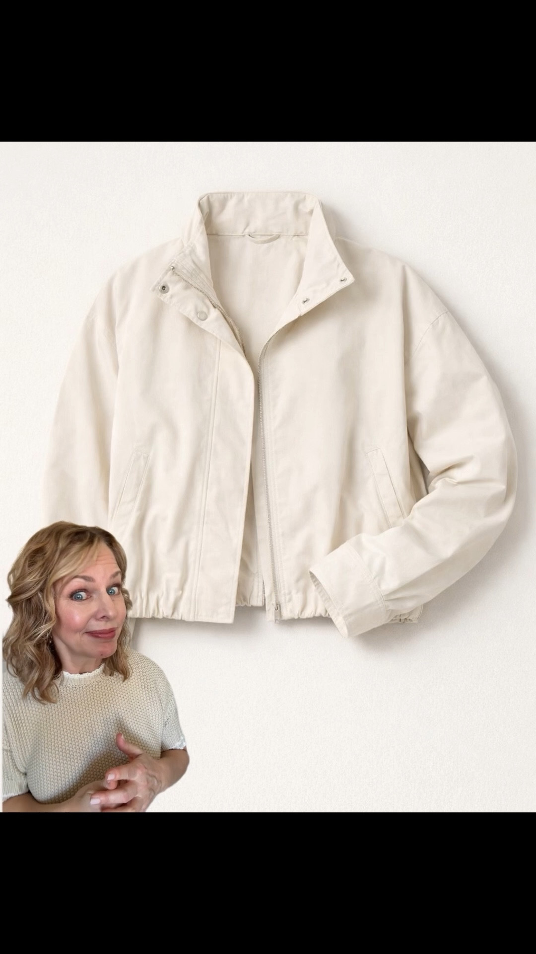 Can’t stop buying funnel neck jackets! I love a sporty vibe so this is right up my alley! This one is like a windbreaker material and you’re getting three trendy styles-the high collar and bomber and tech jacket all in one. It is meant to be oversized if you buy it true to size. If you want it smaller, you could size down.

#LTKTravel #LTKOver40 #LTKPetite