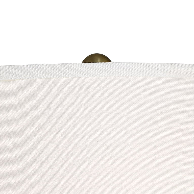 360 Lighting Traditional Floor Lamp 58" Tall Brushed Antique Brass Metal Off White Linen Fabric D... | Walmart (US)