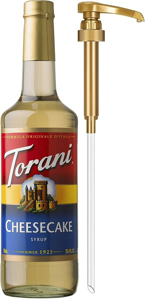 Torani Coffee Syrup, Cheesecake Flavored Syrup for Drinks, Pump Included, Glass Bottle 25.4 Fl Oz | Amazon (US)
