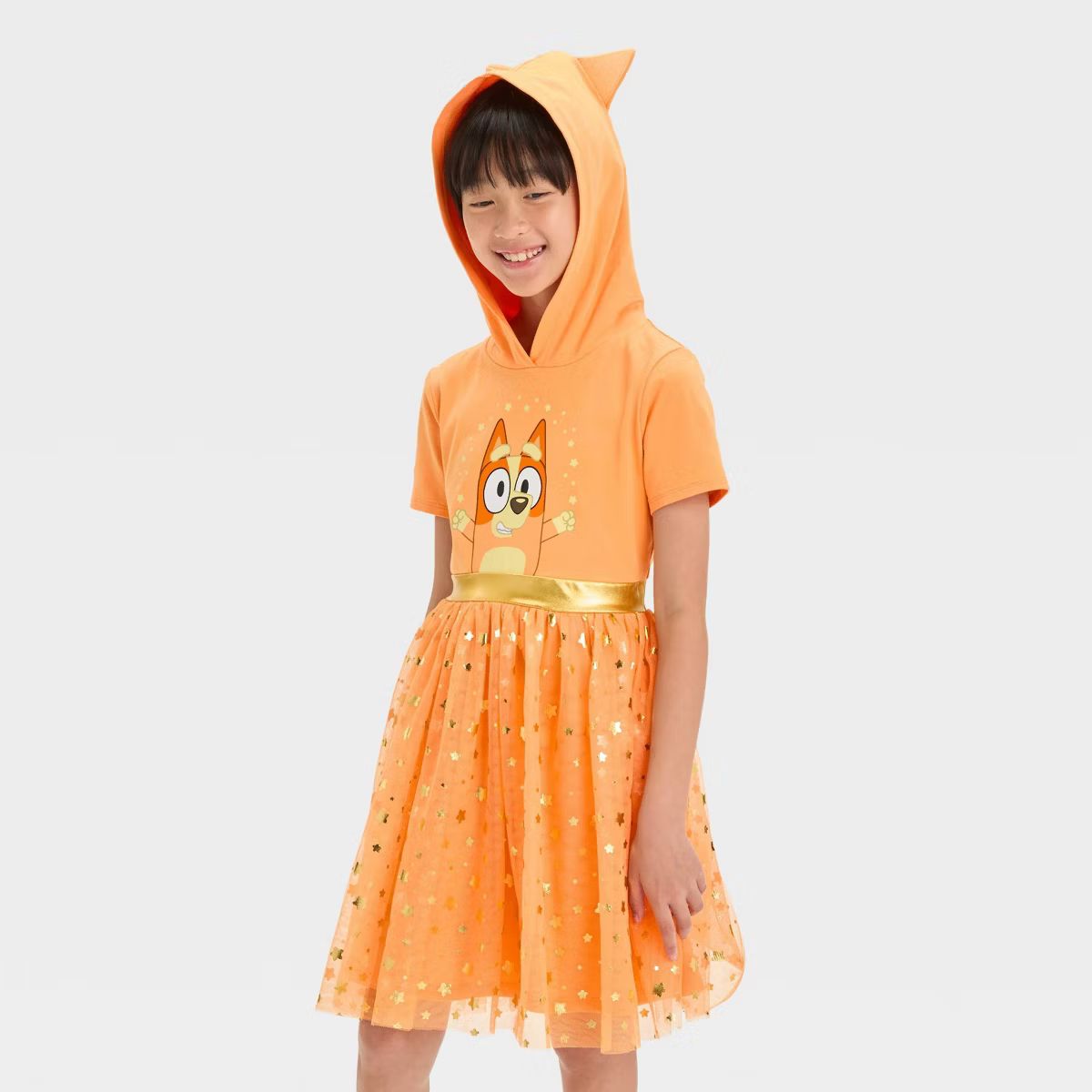 Girls' Bluey Cosplay Short Sleeve Tutu Dress - Orange | Target