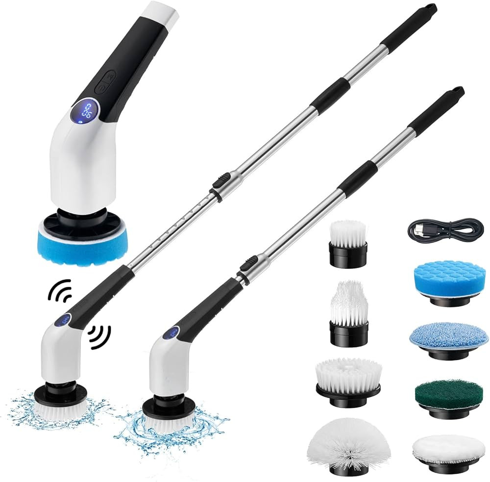 Electric Spin Scrubber, Jorking Cordless Power Scrubber Up to 420RPM Powerful Cleaning, Shower Sc... | Amazon (US)