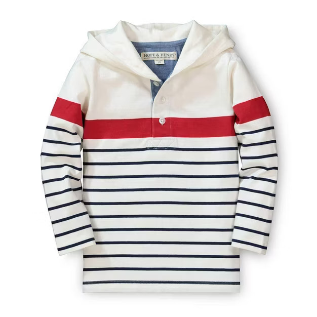 Hope & Henry Boys' Hooded Henley Pullover, Kids | Target