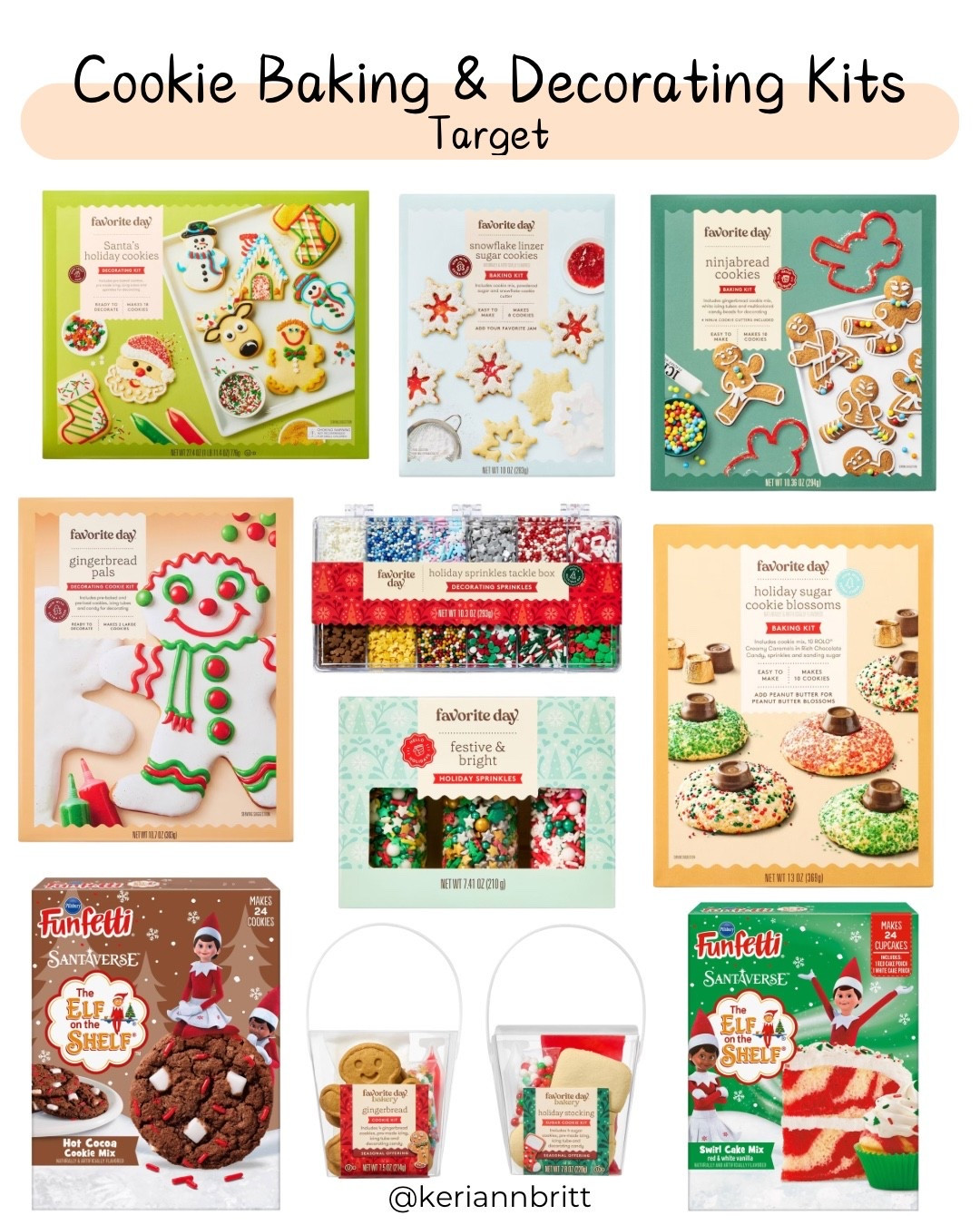 Cookie Baking Kits & Christmas Baking Kits 

Holiday Baking / favorite day target  / Christmas sprinkles / elf on the shelf / holiday treats 

#LTKHoliday #LTKSeasonal #LTKfoodie