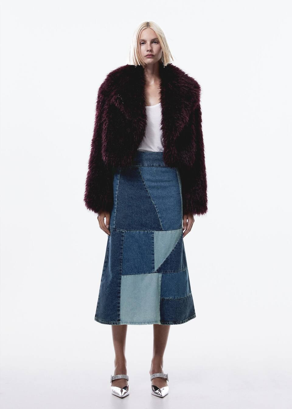 Patchwork denim skirt -  Woman | MNG Australia | Mango (US/MX/AU)