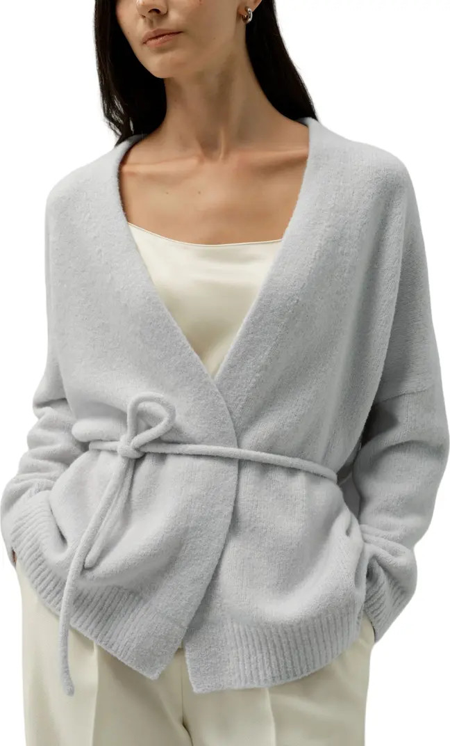 Bouclé Knit Silk-Cashmere Wrap Cardigan | Nordstrom