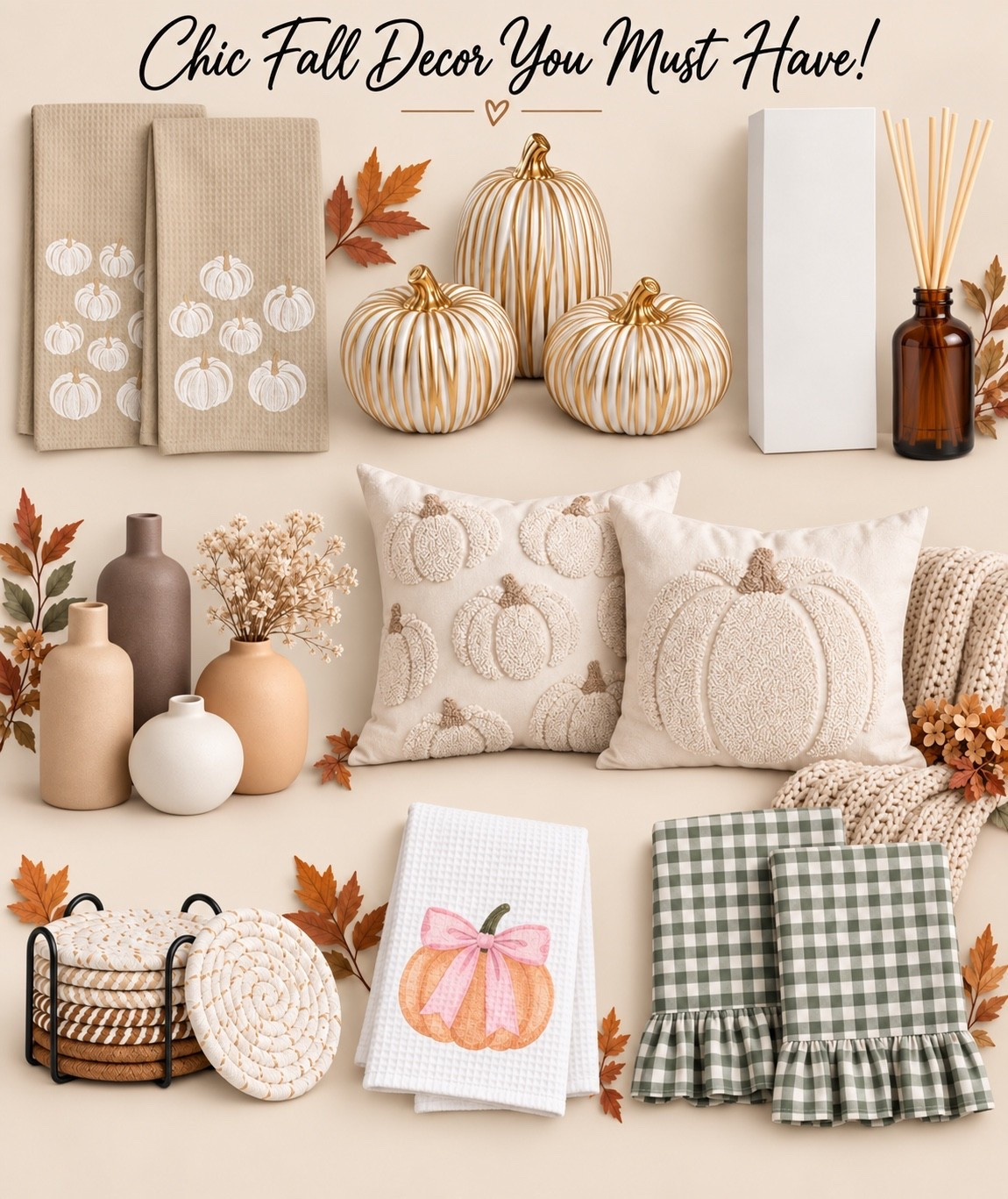 Amazon pulling through once again! How cute are these neutral yet so festive home decor finds! Get you some before the seasons over!

#LTKSeasonal #LTKHome