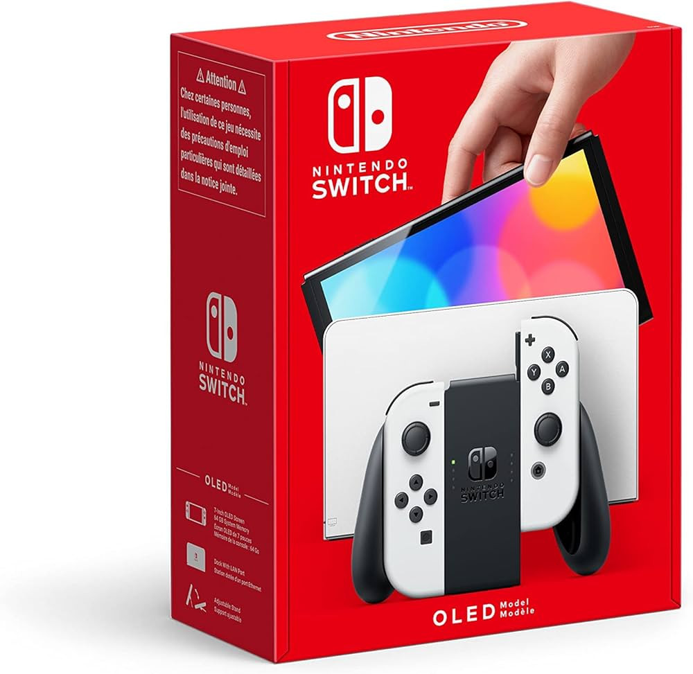 Nintendo Switch Console OLED Model with White Joy-Con, 7 inch 1280 x 720 OLED Touchscreen Display... | Amazon (US)