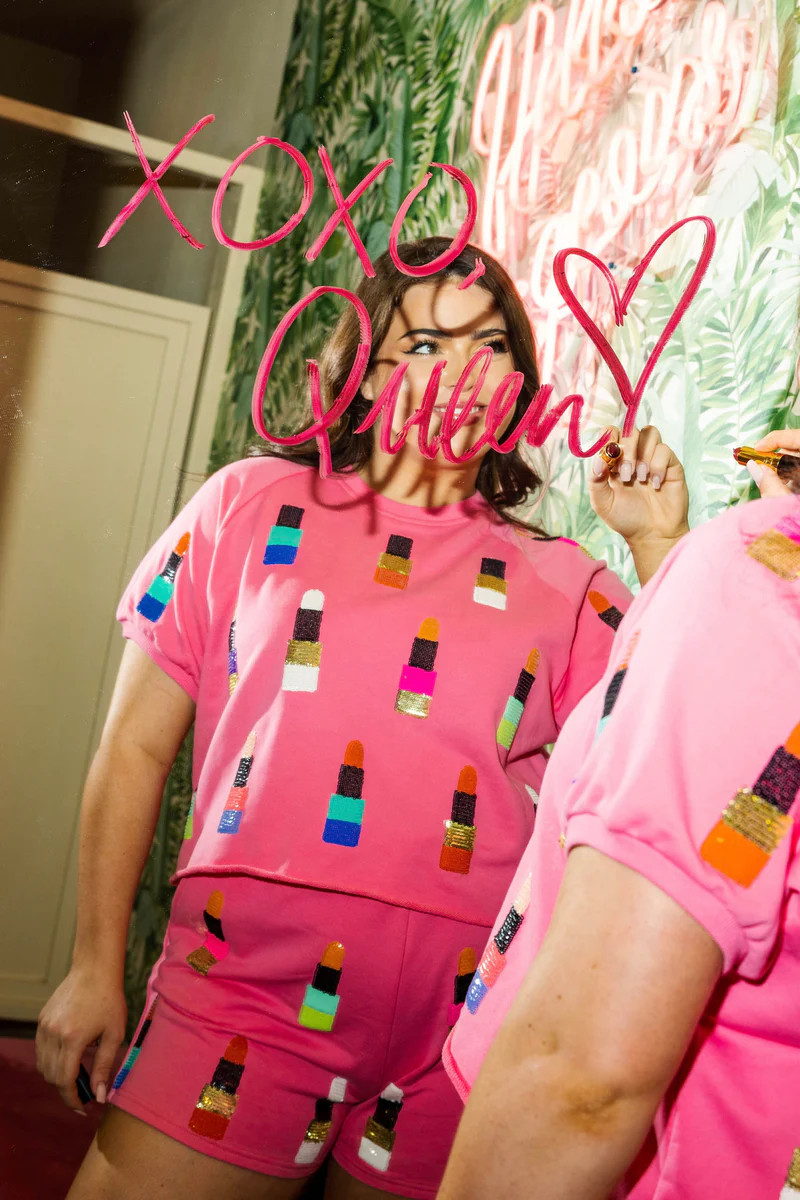 Pink Lipstick Top | Queen of Sparkles