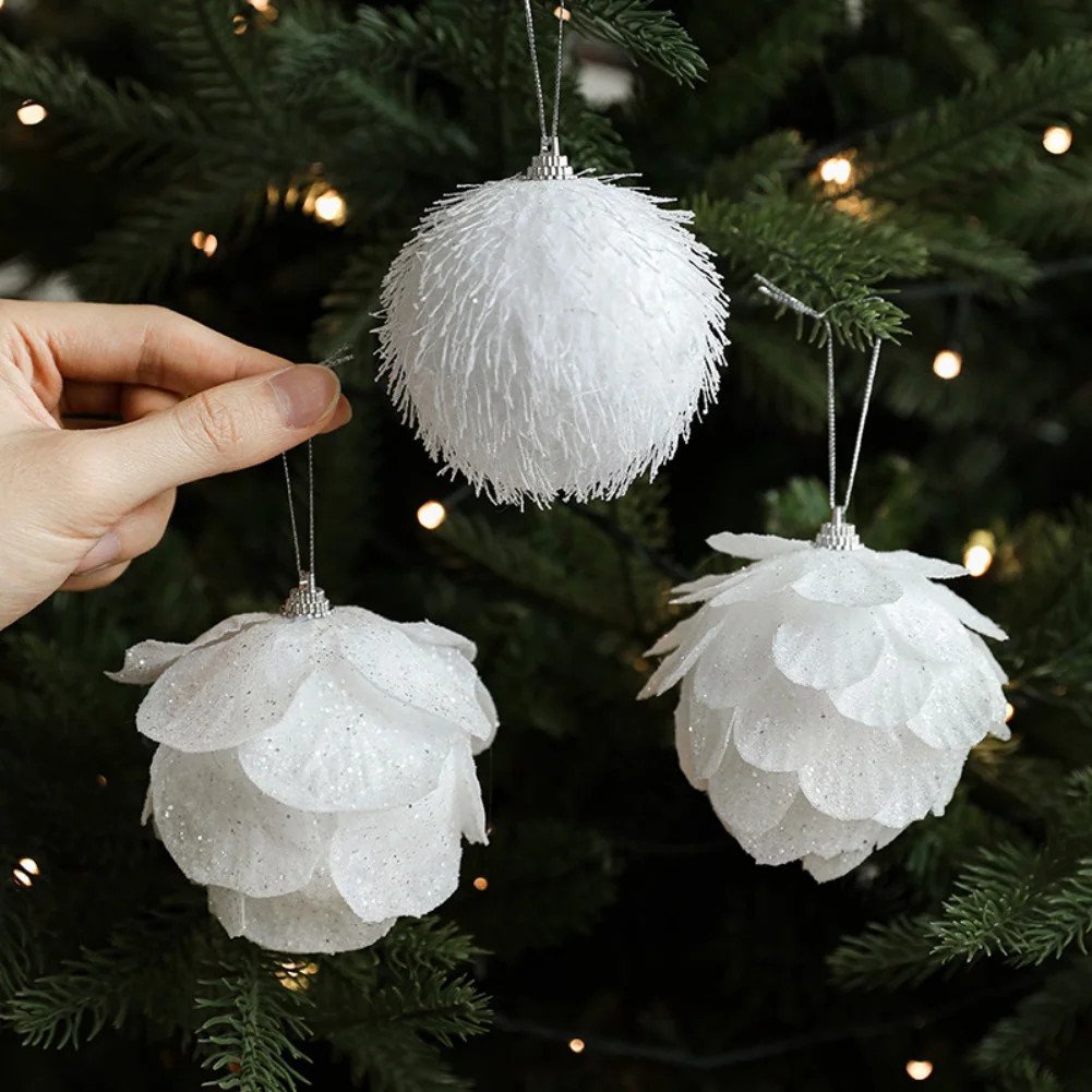 Christmas Ball Ornaments White Shatterproof Clear Large Plastic Christmas Tree Decoration, Delica... | Walmart (US)