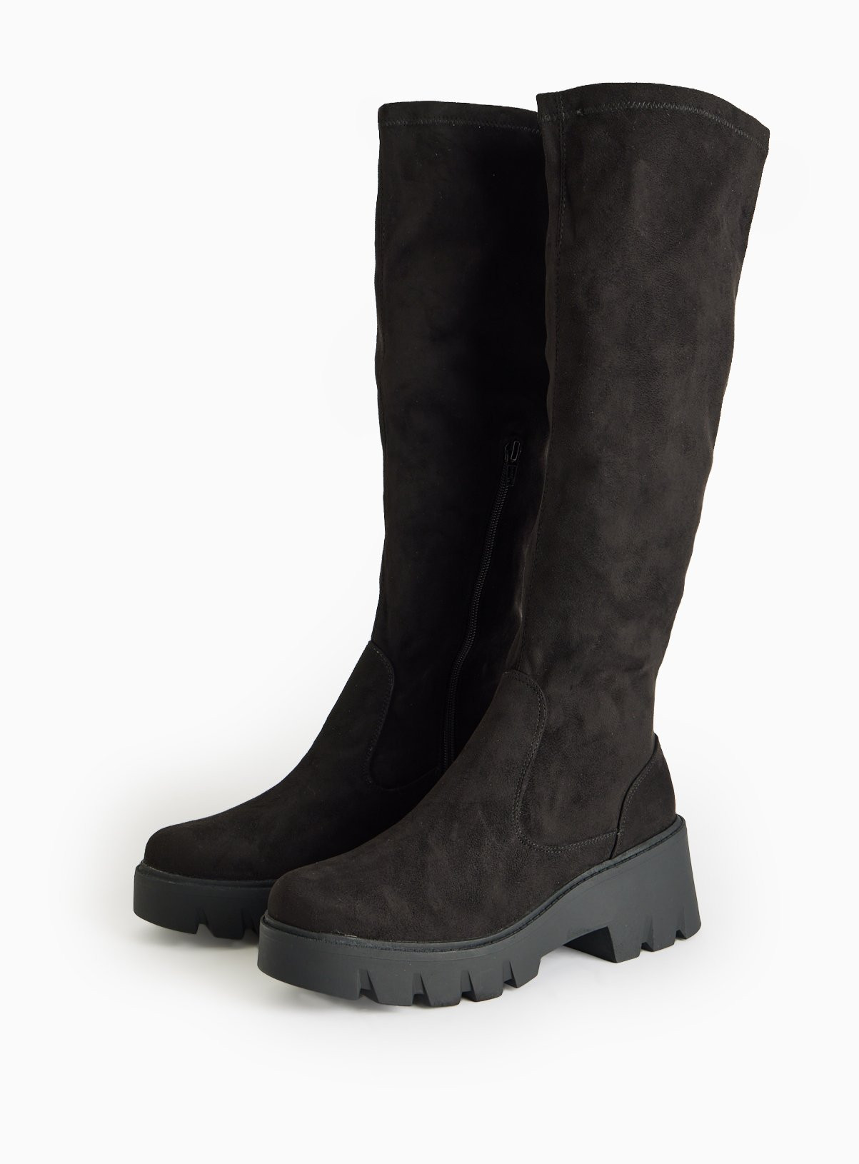Black Long Wedge Boots | Tu Clothing
