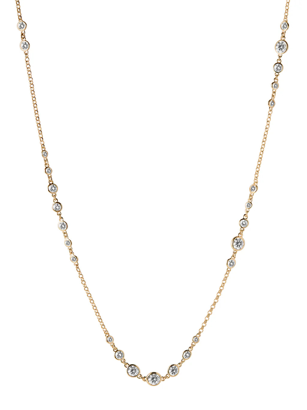 CLEMENCE GRADUATED NECKLACE IN MOISSANITE | Dorsey