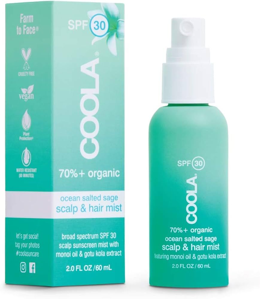 COOLA Organic Scalp Spray & Hair Sunscreen Mist With SPF 30, Dermatologist Tested Hair Care For D... | Amazon (US)