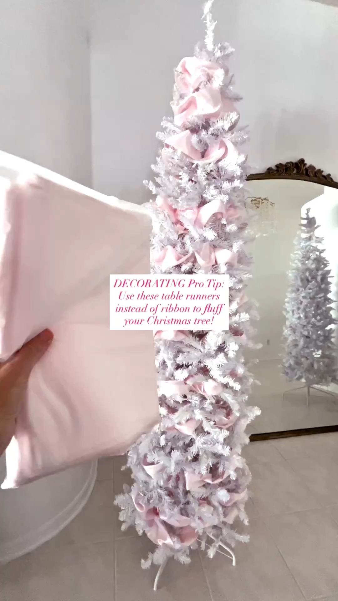 🎄DECORATING PRO TIP: Use these satin table runners instead of ribbon to fluff your Christmas tree!

🎄A pack of 12 is under $20 and they look amazing. Much fuller than ribbon. They come in several colors too. 

🎄My Candyland theme is starting to come into focus. I’ll be sharing all the details along the way.

🎄TREES, TABLE RUNNERS & ORNAMENTS: @amazonhome @walmart
🪞MIRROR: @anthropologiehome


#candyland #candylandchristmas #candylandchristmastree #candylandtheme #candylandparty #pastelchristmas #decoratingtips #tablerunners #tablerunner #christmasdecorating #christmasdecoratingideas #christmasdecor #christmasdecorideas #amazonhome #amazonhomefinds #founditonamazon #walmart #walmarthome #anthropologiehome #whimsicaldecor #street2beachstyle #southernlivingmag #southernliving #CLPicks #LTK #tampablogger @jtstjtst11

#LTKSeasonal #LTKOver40 #LTKSaleAlert #LTKstorytime #LTKmomlife #LTKvlog #LTKU #LTKHome