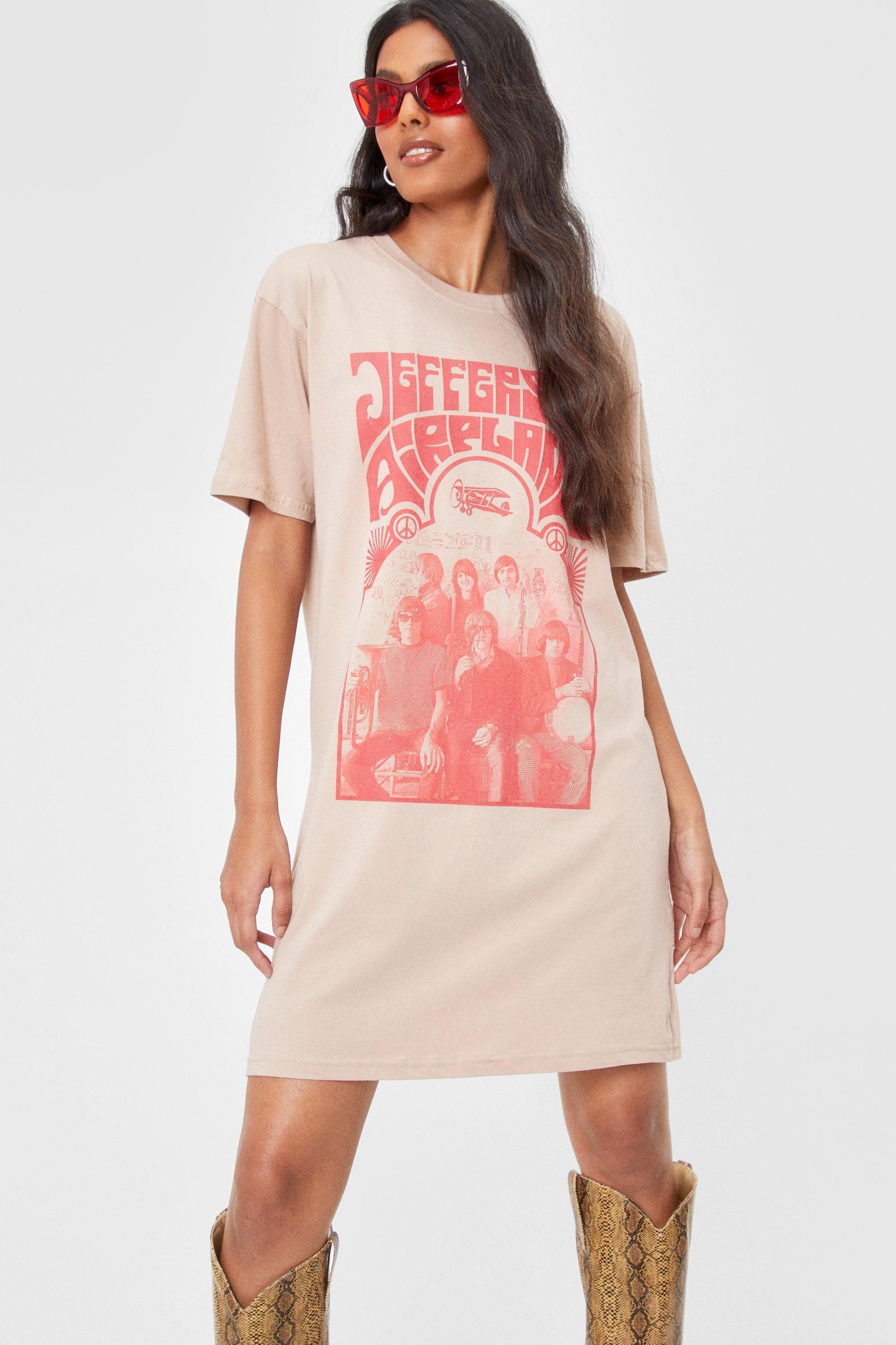 Jefferson Airplane Graphic T-Shirt Dress | Nasty Gal (US)