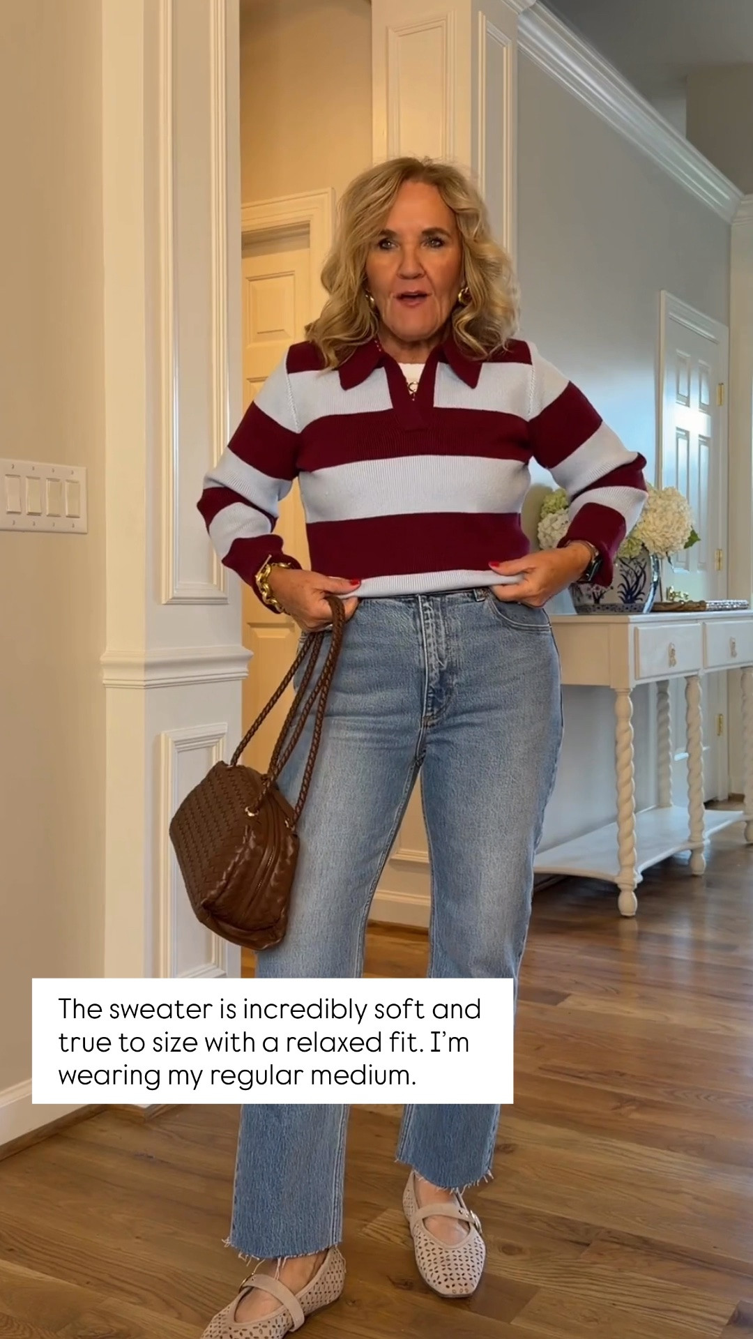 This Avara striped rugby sweater is one of my favorite pieces from their pre-fall collection! It’s incredibly soft with a great weight to it, and the fit is what really makes it stand out. It has a relaxed feel without being oversized, and the waist-length silhouette gives this classic style a fresh, modern look. I’m wearing my regular medium.

Don’t forget to use code NANETTE15 to save 15% on your first Avara order!

💡 LTK MADE EASY
❤️ Heart = Support my posts!
🔖 Save = Get sale & restock alerts
📋 Lists = Keep favorites organized
📲 Share = Send lists and products to a friend. Hello, Christmas List!
💬 Comment = Ask me anything about what I’m wearing. :-)

#LTKootd #LTKOver40 #LTKSeasonal
