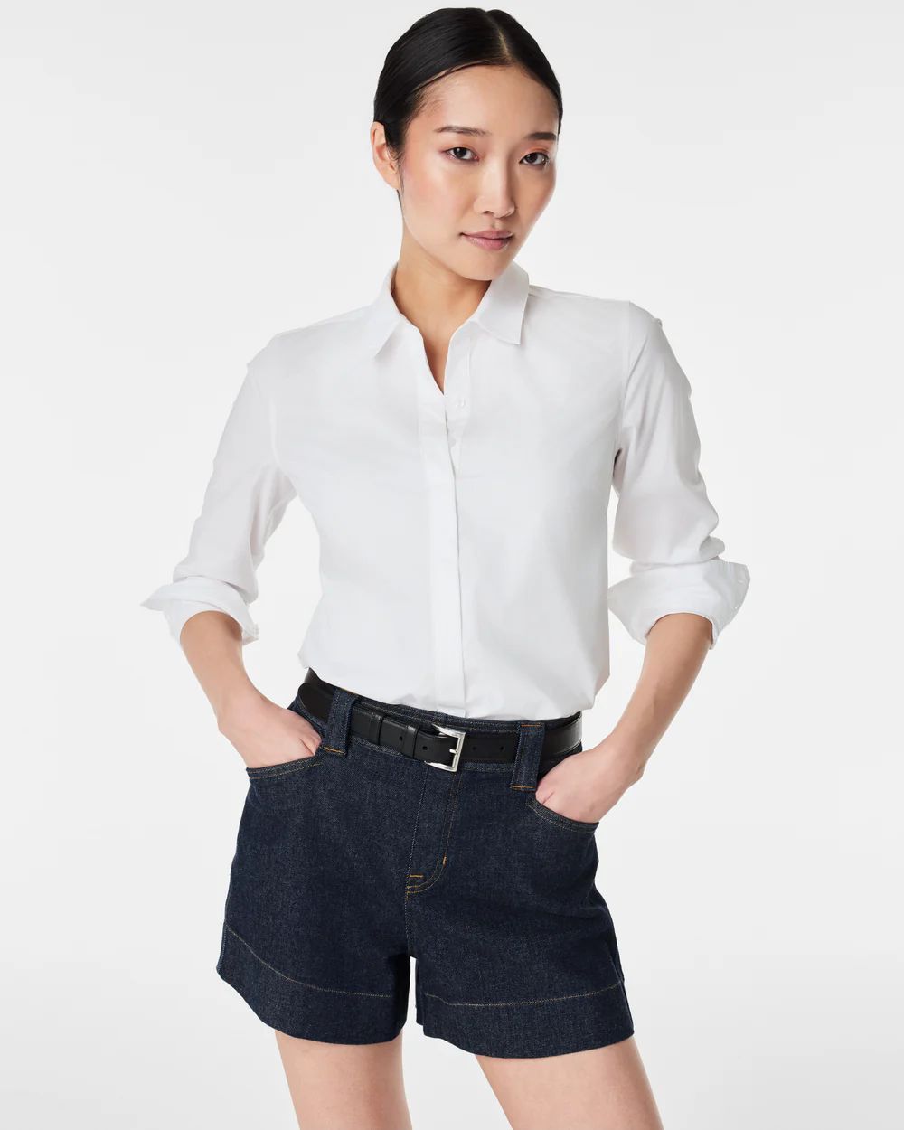 The Best Poplin No-Gape Tailored Shirt | Spanx