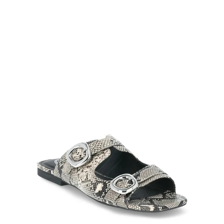 Scoop Women's Slide On Flat Buckle Sandals | Walmart (US)