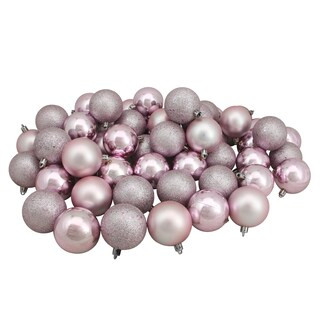 Northlight 60ct Pink Shatterproof 4-Finish Christmas Ball Ornaments 2.5" (60mm) | Michaels Stores