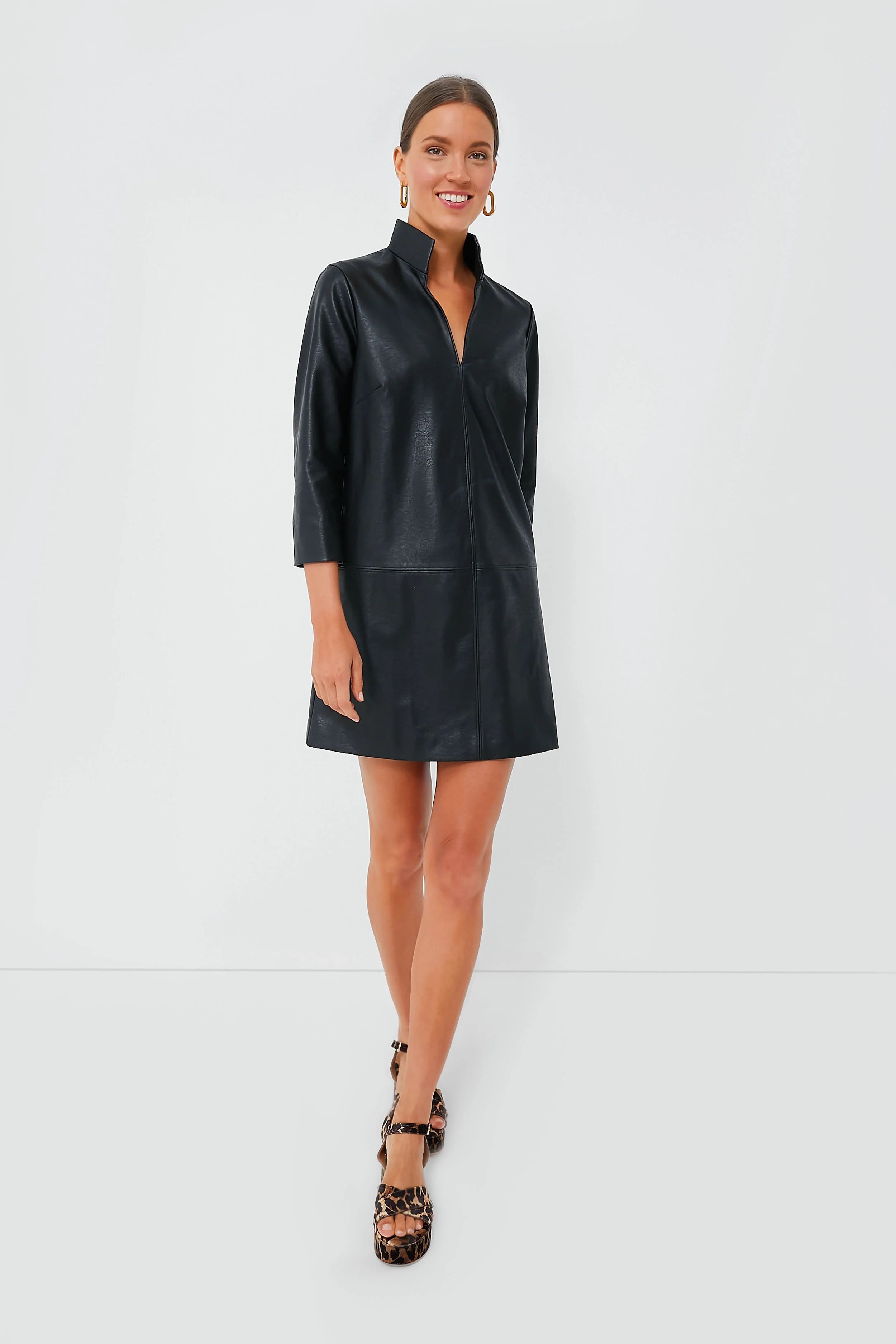 Black Leather Clifton Dress | Tuckernuck (US)