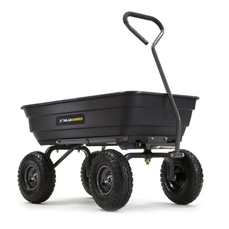 Gorilla Carts GOR4PS 600-lb. Poly Garden Dump Cart with 10" Tires | Walmart (US)