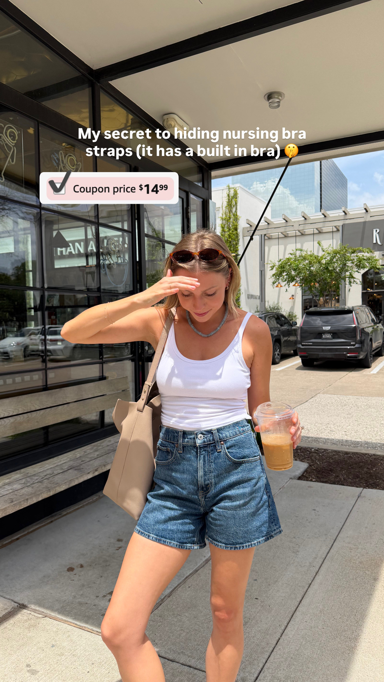 Cute, casual mom summer ootd | S in bra tank!
 

 #LTKootd #LTKmomlife
