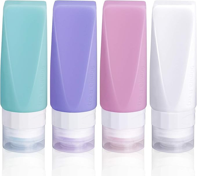 Travel Bottles Leak Proof ,3 oz TSA Approved Silicone Squeezable Travel Shampoo Bottles , Refilla... | Amazon (US)