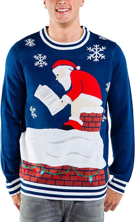 Tipsy Elves Men's Ugly Christmas Sweaters - Funny Christmas Sweaters for Men - Fun Winter Pullove... | Amazon (US)
