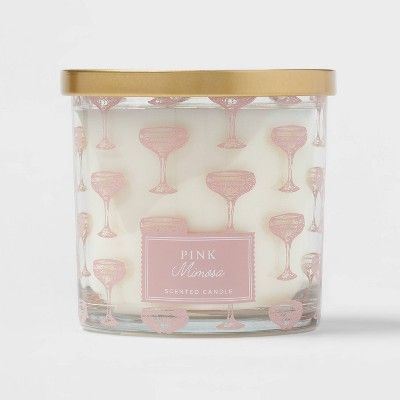 14oz Lidded Glass Candle Pink Mimosa - Threshold™ | Target