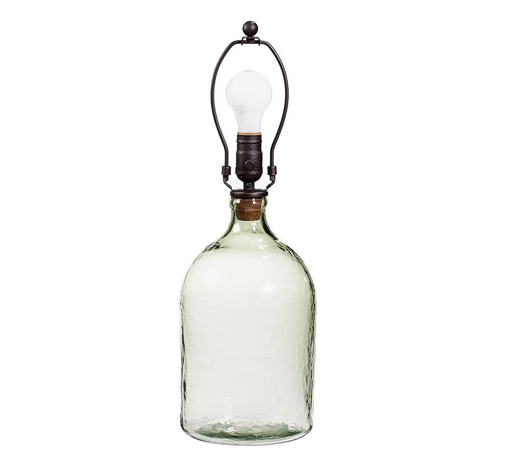 CFL Clift Glass Bottle Table Lamp Base, Small, Clear | Pottery Barn (US)