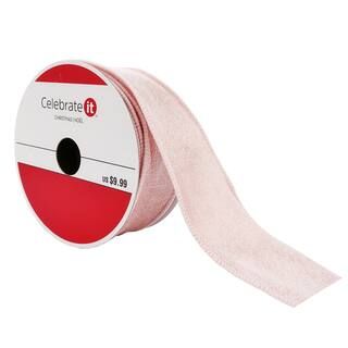 1.5" Velvet Wired Ribbon By Celebrate It™ Christmas in Pink | Michaels® | Michaels Stores