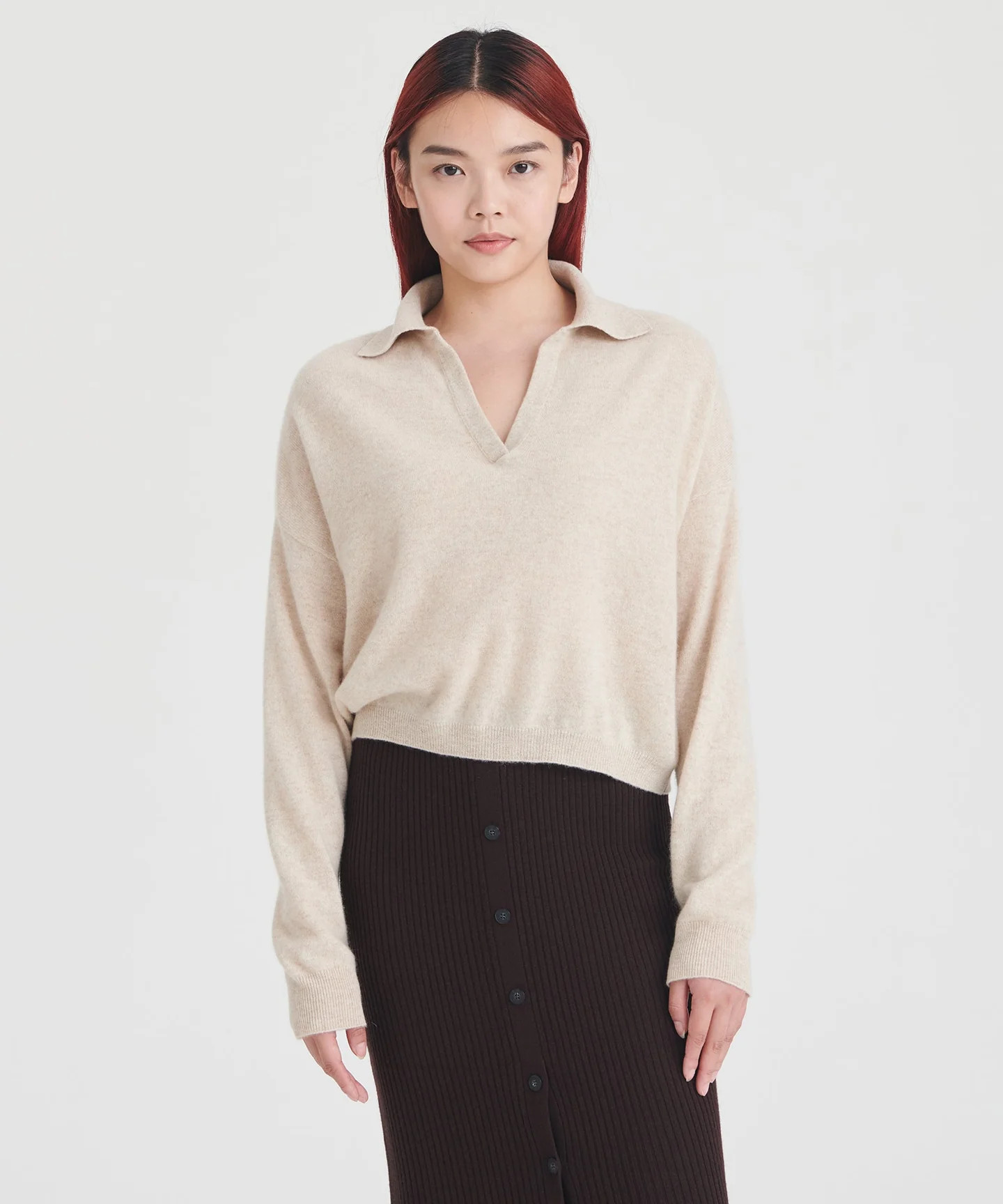 Signature Cashmere Polo Sweater | NAADAM