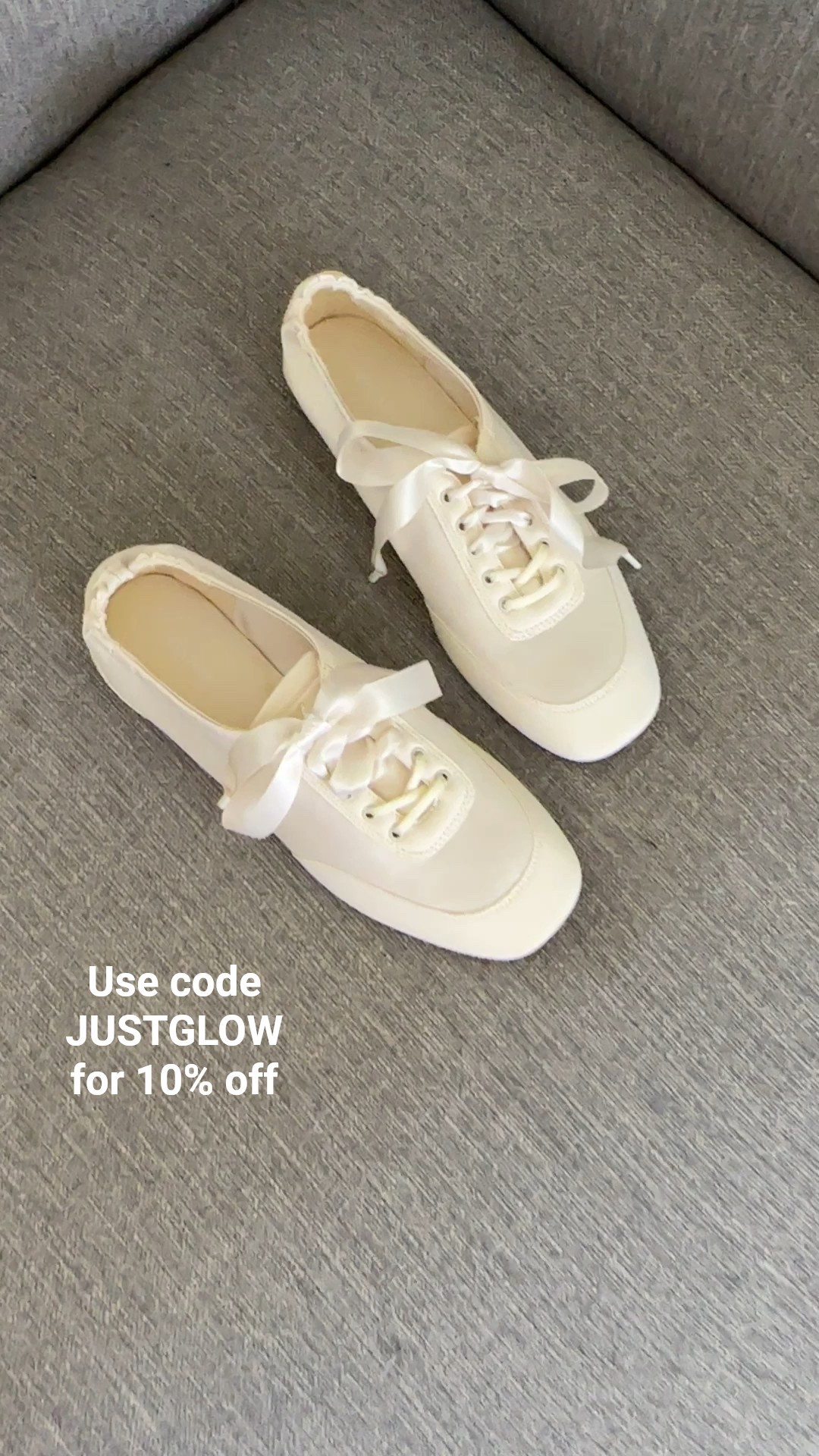 Derby flats in satin ☺️ how gorgeous!
Use my code JUSTGLOW for 10% off

They are machine washable 🩵

True to size but if you have wider feet or plan to wear socks I recommend 1/2 sz up

♥️
Vesna


#LTKWatchNow #LTKShoeCrush #LTKOver40