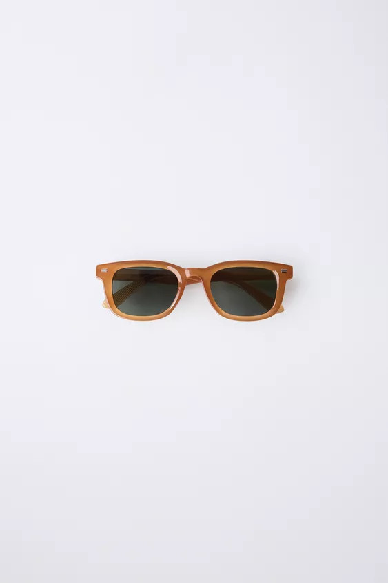 SQUARE TRANSLUCENT FRAME SUNGLASSES | Zara US