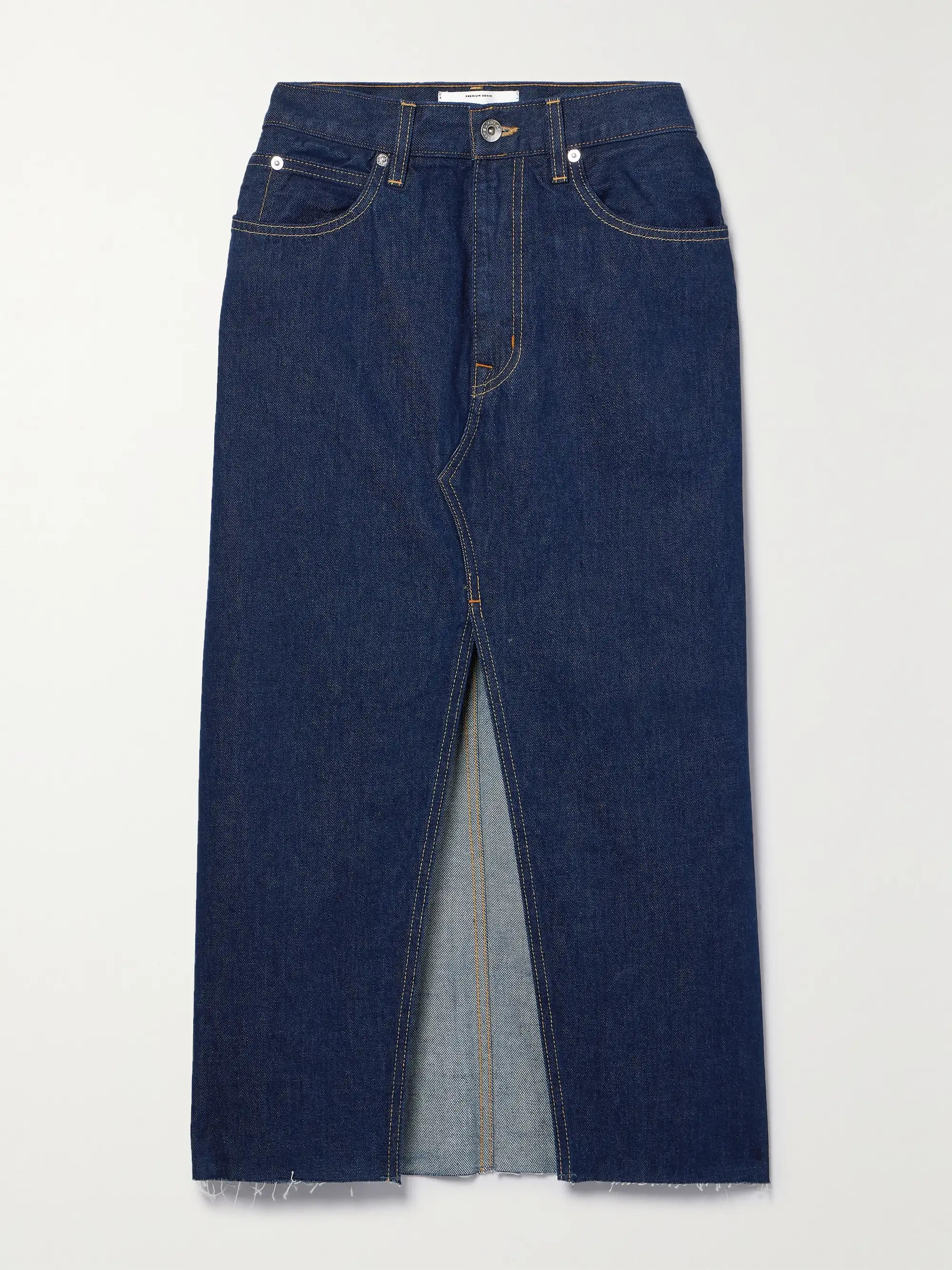 + NET SUSTAIN organic denim midi skirt | NET-A-PORTER (US)