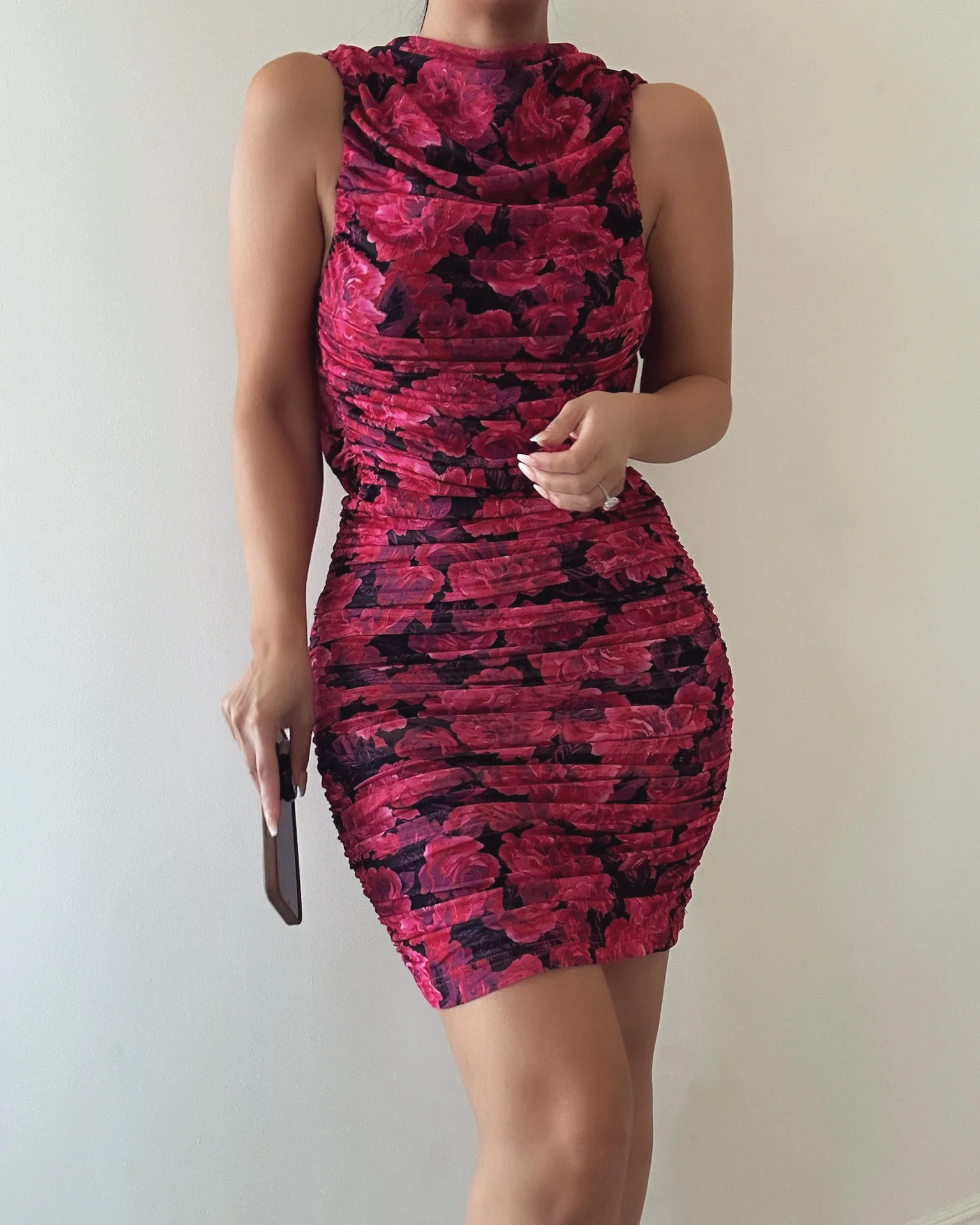 Pink  Paraiso Cowl Back Dress | JLUXLABEL