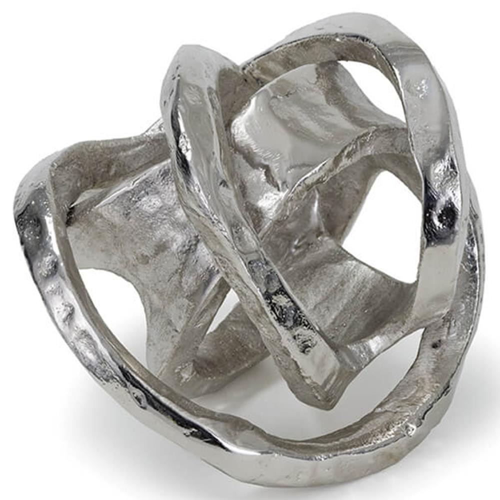 Regina Andrew Industrial Polished Nickel Aluminum Decorative Knot Sculpture | Kathy Kuo Home