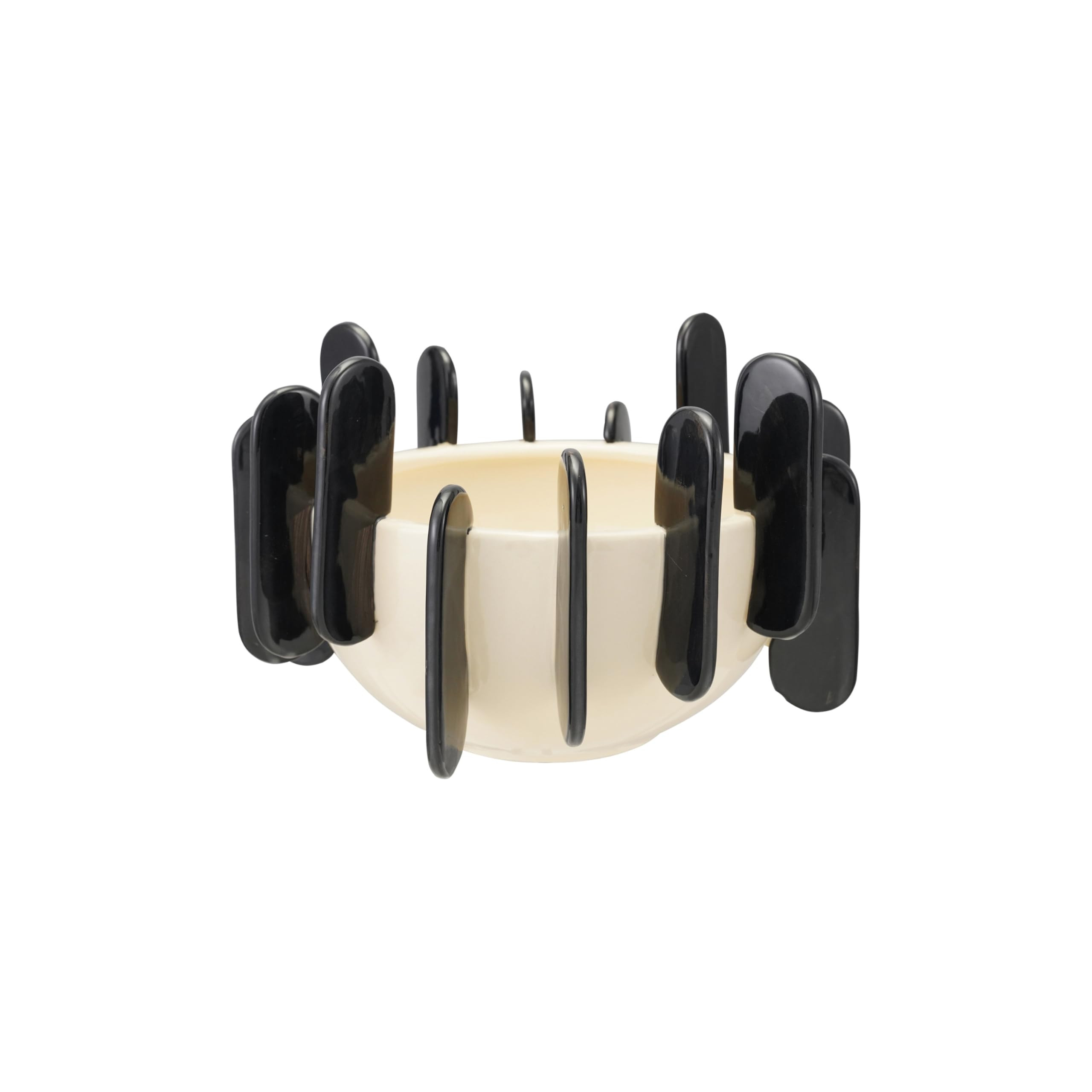 Bloomingville Stoneware Sculptural Bowl, Black and White | Amazon (US)
