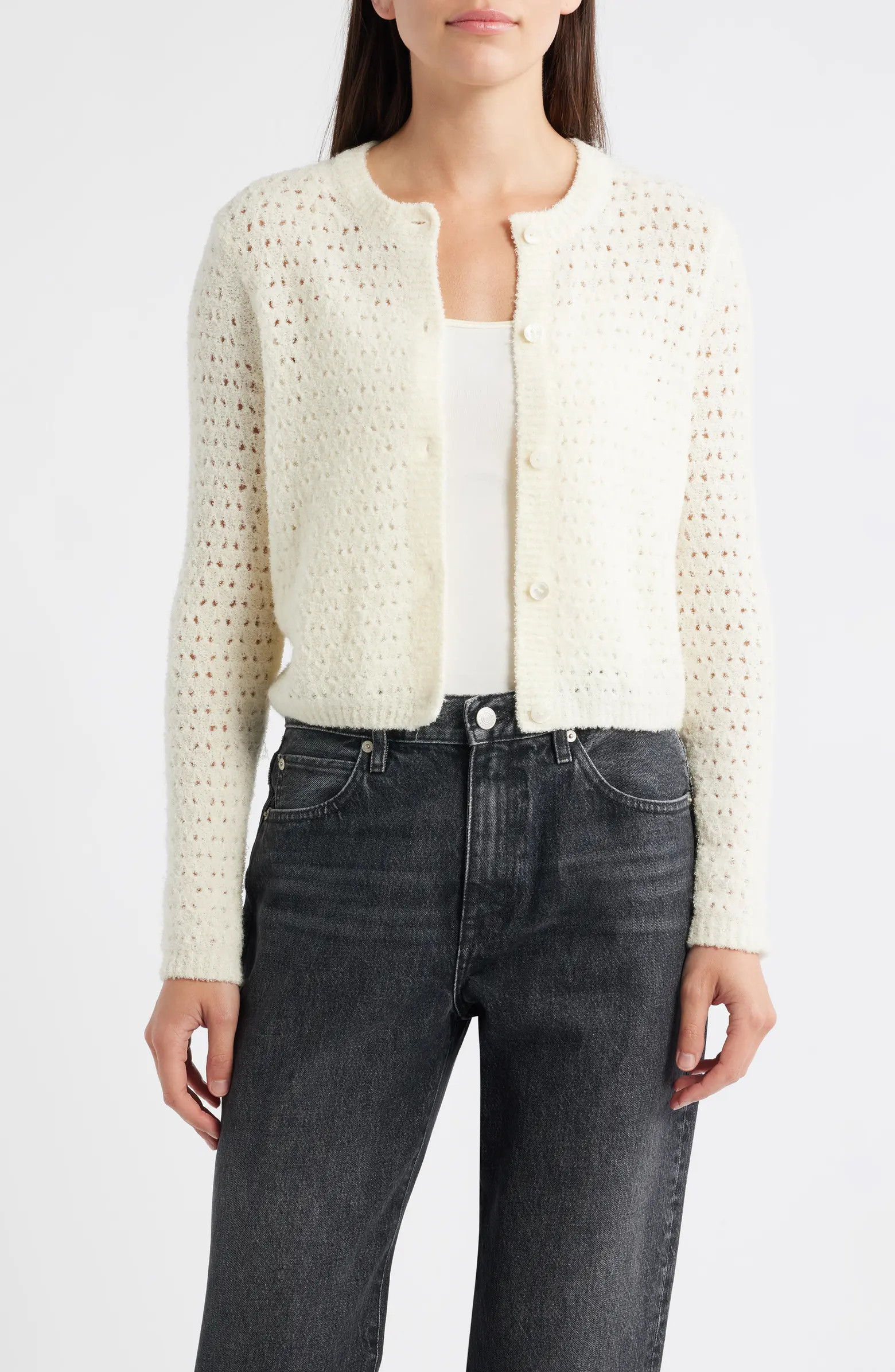 The Chenille Open Stitch Cardigan | Nordstrom