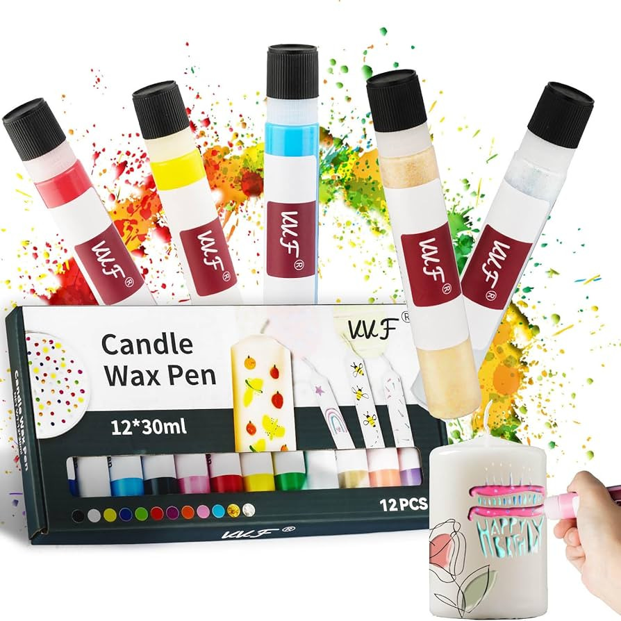 Candle Wax Pen Set for White Candle Painting, 12-Color for DIY Candle Making, Candle Pen Create Y... | Amazon (US)
