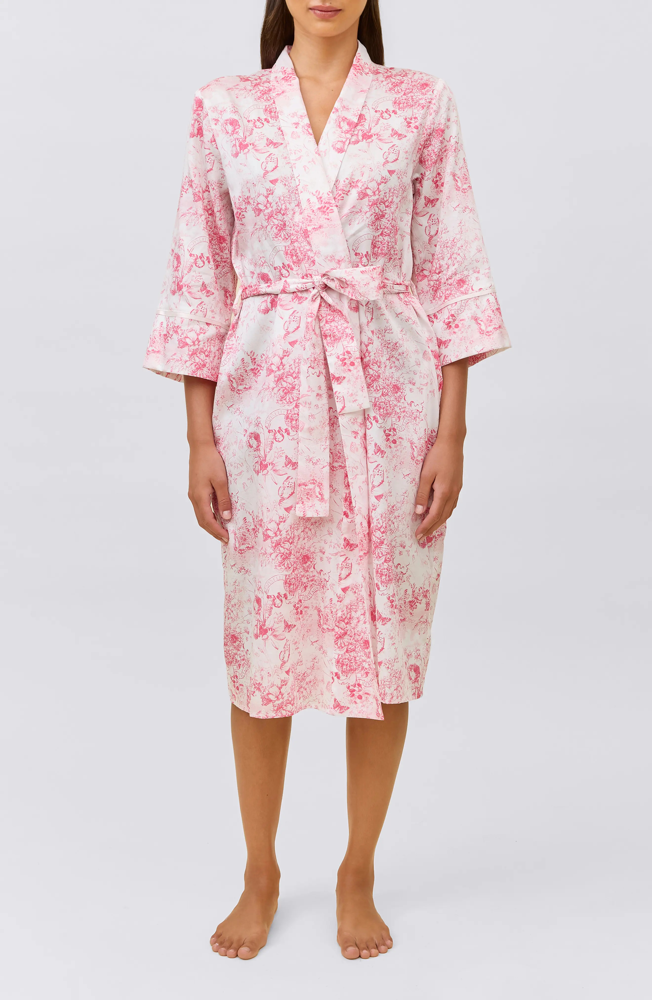 Toile de Jouy Cotton Sateen Midi Robe (Women) | Nordstrom | Nordstrom
