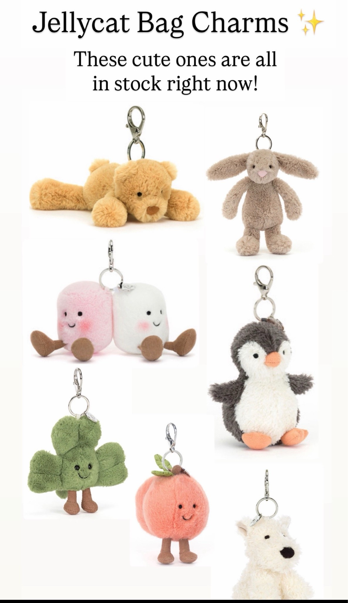 Jellycat bag charms

#LTKKids