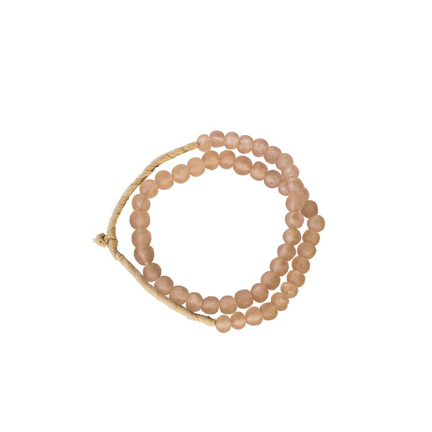 Vintage Sea Glass Beads in Blush Pink | Cailini Coastal