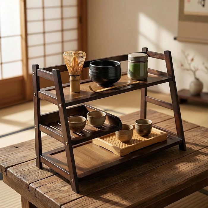 3 Tier Bamboo Matcha Station, coffee station organizer Shelf | Amazon (US)