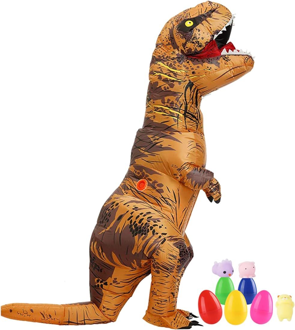 JOOLAND Child's Inflatable Dinosaur Costume kids with Dinosaur Random Surprise eggs Blow Up Dinos... | Amazon (US)